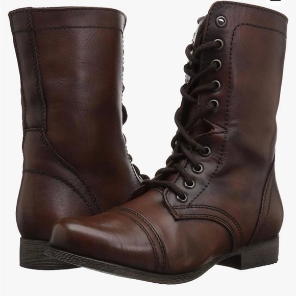 Steve Madden Dark Brown Troopa Boots Size 5 1/2 - Picture 11 of 14